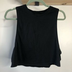 Lululemon Black Muscle Crop Tank